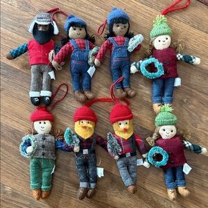 Handcrafted Plush Lumberjack Dolls Set